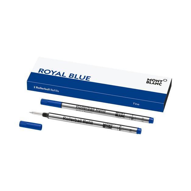 2 Rollerball Refills, Royal blue - Fine - 1