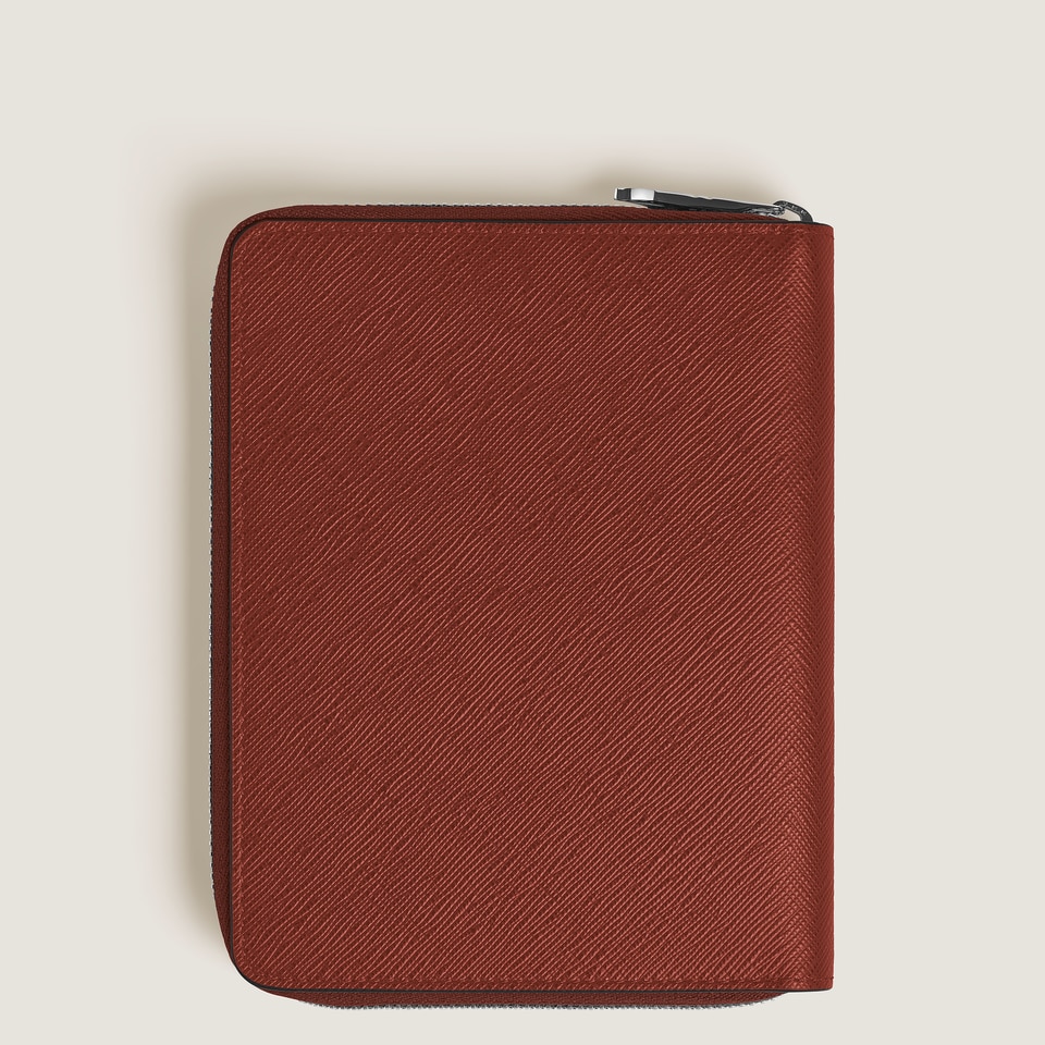 5 Pen Pouch with zip in Sartorial Leather - 4