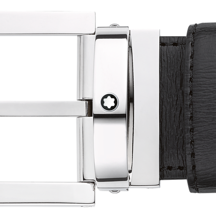 Rectangular 35 mm Belt in Leather