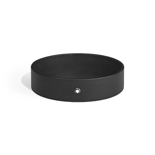 Large Round Desk Tray in Grain Leather