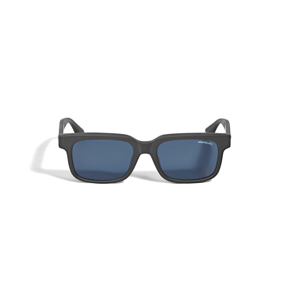Squared Sunglasses with Black Acetate Frame - 1