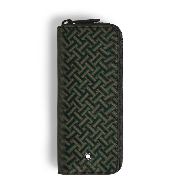 2-Pen Pouch with zip in Extreme Leather - 1