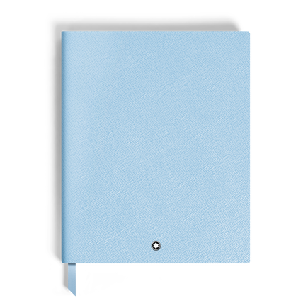 Notebook Large, Saffiano Leather, Pale Blue - Lined Pages