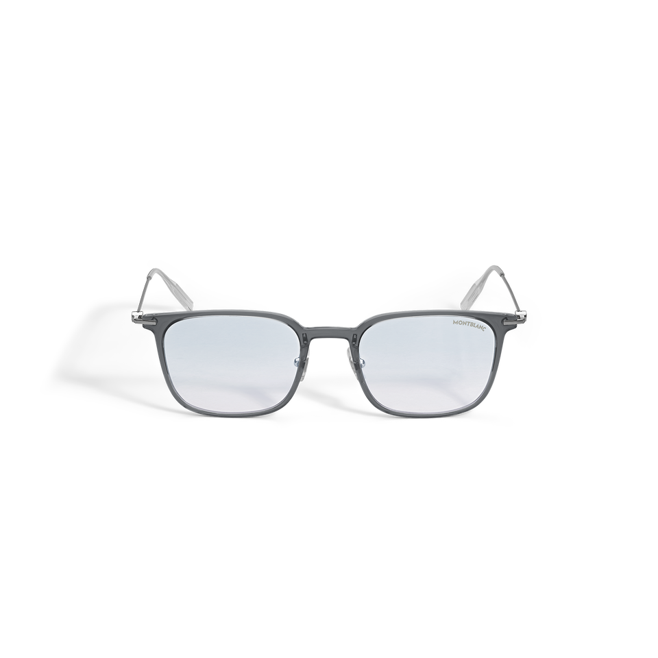 Squared Sunglasses with Injected Grey Frame - 1