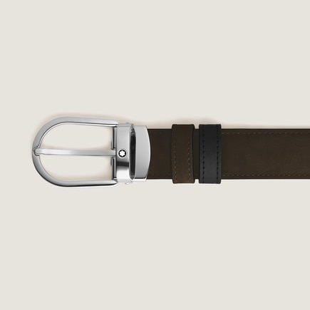 Ceinture R&eacute;versible Horseshoe 30 mm en Suede