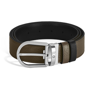 Horseshoe 35 mm Reversible Belt in Grain Leather