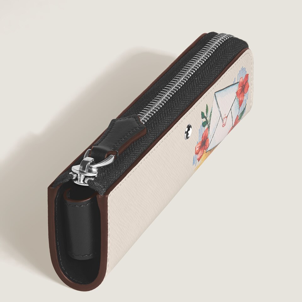 1 Pen Pouch with zip in Sartorial Leather - 4