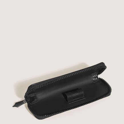 1-Pen Pouch with zip in Extreme Leather