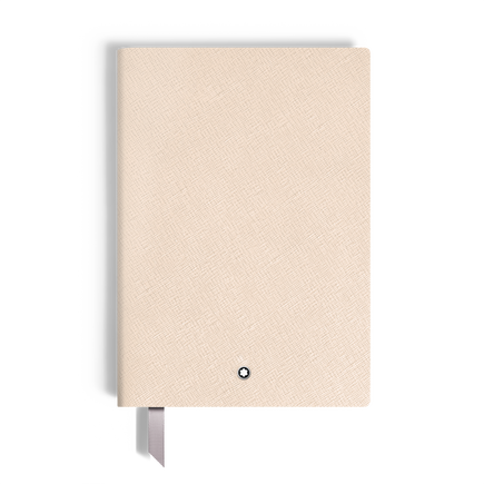 Notebook Medium, Saffiano Leather, Cloudy Beige - Lined Pages