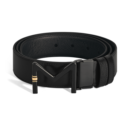 Meisterstück Buckle Black/Black 35 mm Reversible Leather Belt