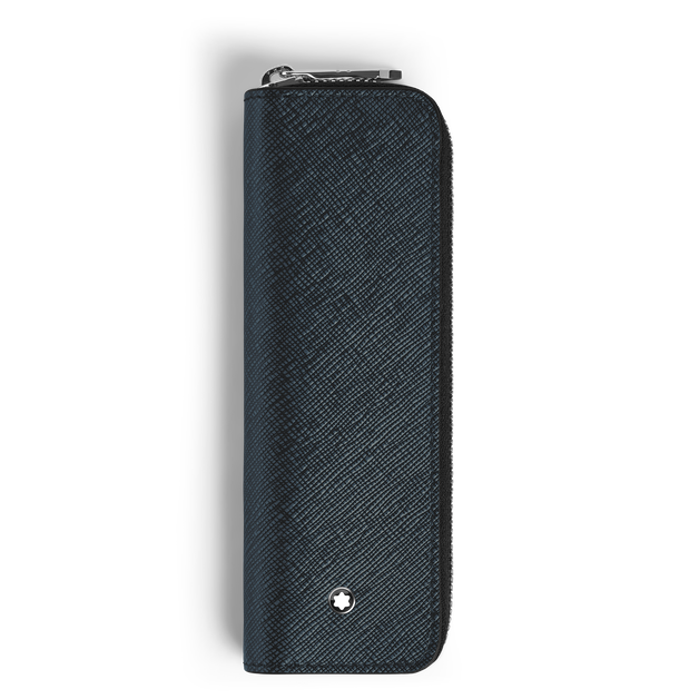 1-Pen Pouch with zip in Sartorial Leather - 1