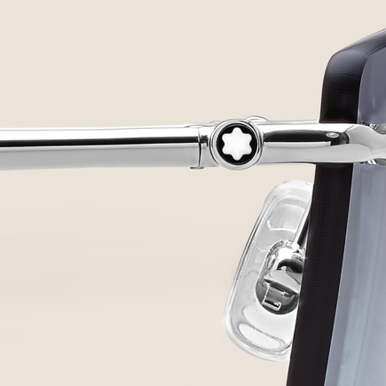 Rectangular Sunglasses with Silver-Coloured Metal Frame