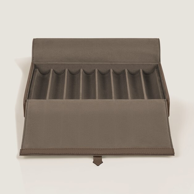 Coffret de Voyage pour 8&nbsp;Instruments d&rsquo;&Eacute;criture en Cuir Grain&eacute; - 4