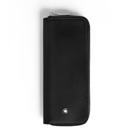 &Eacute;tui pour 2&nbsp;Instruments d'&Eacute;criture Zipp&eacute; en Cuir Meisterst&uuml;ck