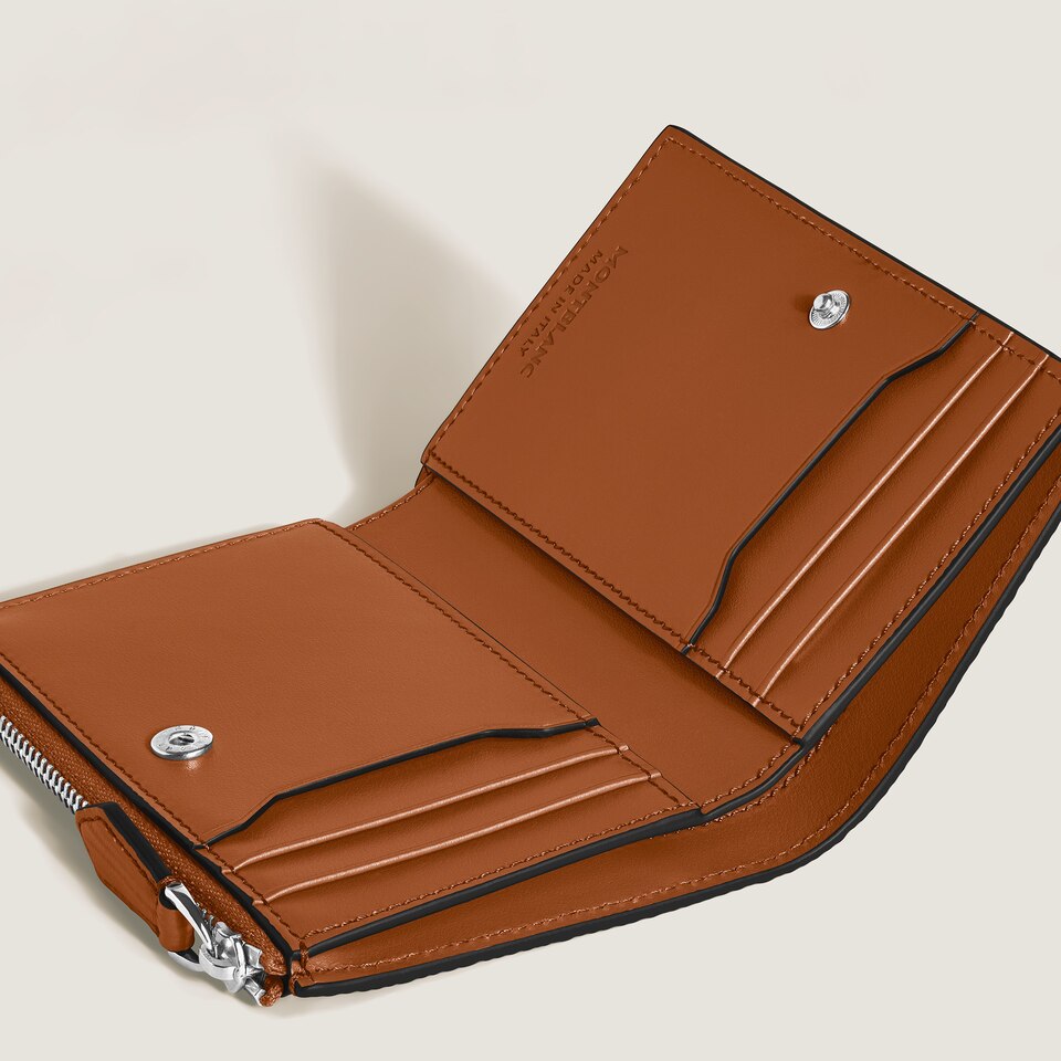 Mini Vertical Wallet 6cc in Corteccia Sfumato Leather - 2