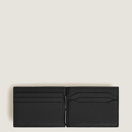 Wallet 6cc with Money Clip in Grain Leather