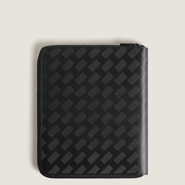 Small Notebook Holder with zip in Extreme Leather - 4