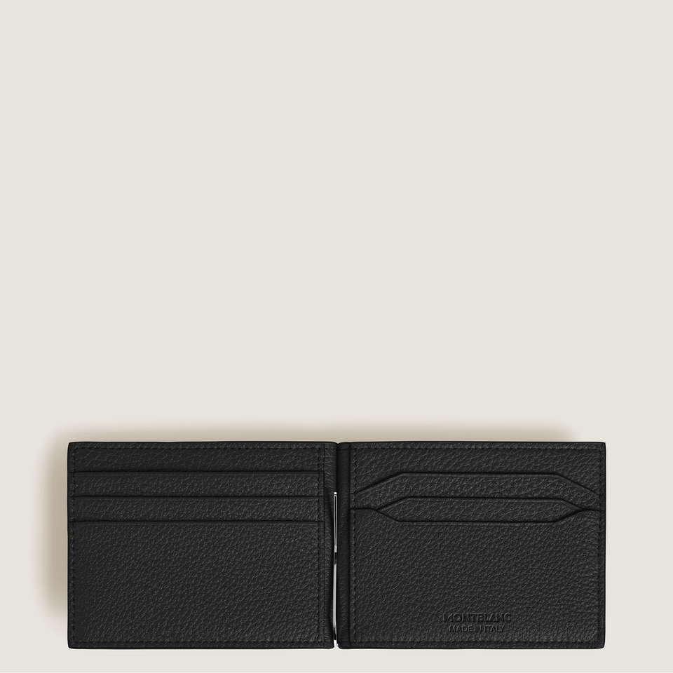 Wallet 6cc with Money Clip in Grain Leather - 2