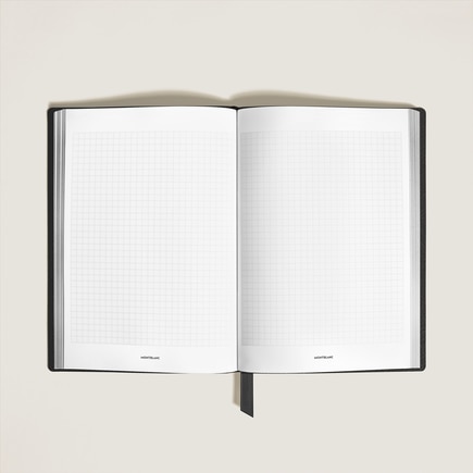 Medium Notebook in Sartorial Leather, Squared Pages