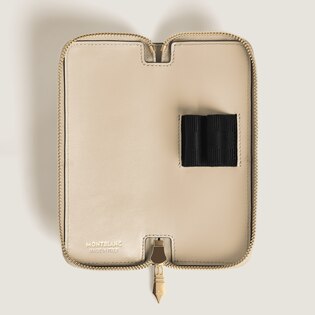 2-Pen Pouch with zip in Meisterst&uuml;ck Leather