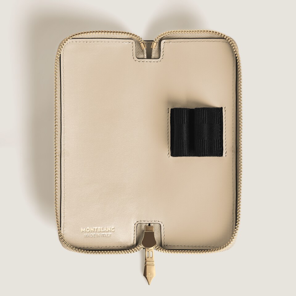 2-Pen Pouch with zip in Meisterst&uuml;ck Leather - 2