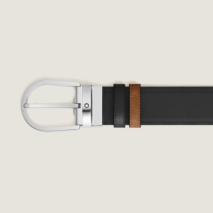 Horseshoe 35 mm Reversible Belt in Suede Leather
