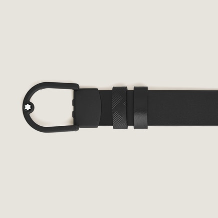 Horseshoe Light Buckle Black/Black 30&nbsp;mm Reversible Leather Belt
