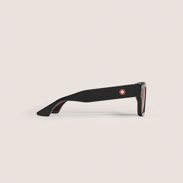 Rectangular Sunglasses with Black Acetate Frame - 2
