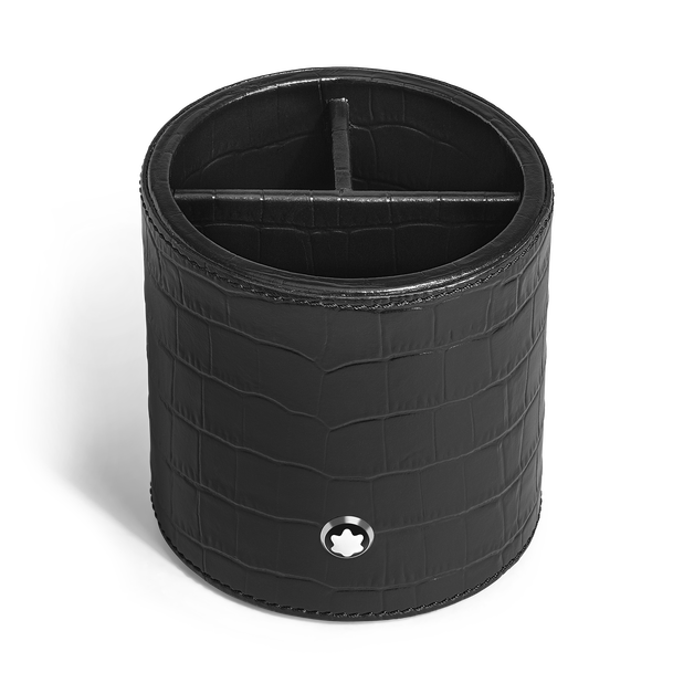 Porte-Stylos de Bureau en Cuir Emboss&eacute; Croco - 1