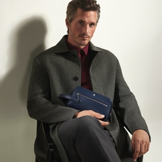 Wash Bag in Sartorial Leather