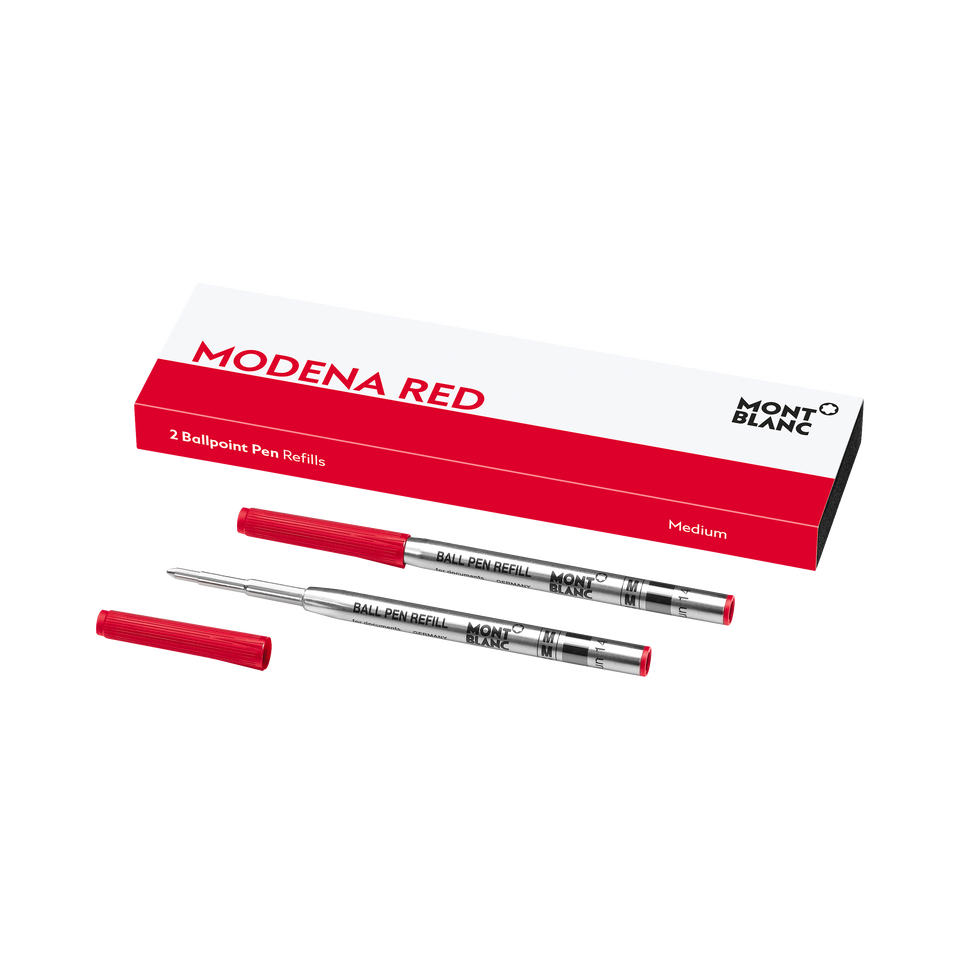 2 Ballpoint Refills, Modena Red - Medium - 1