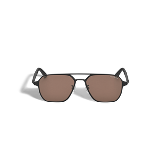 Quadratische Sonnenbrille mit schwarzem Metallrahmen