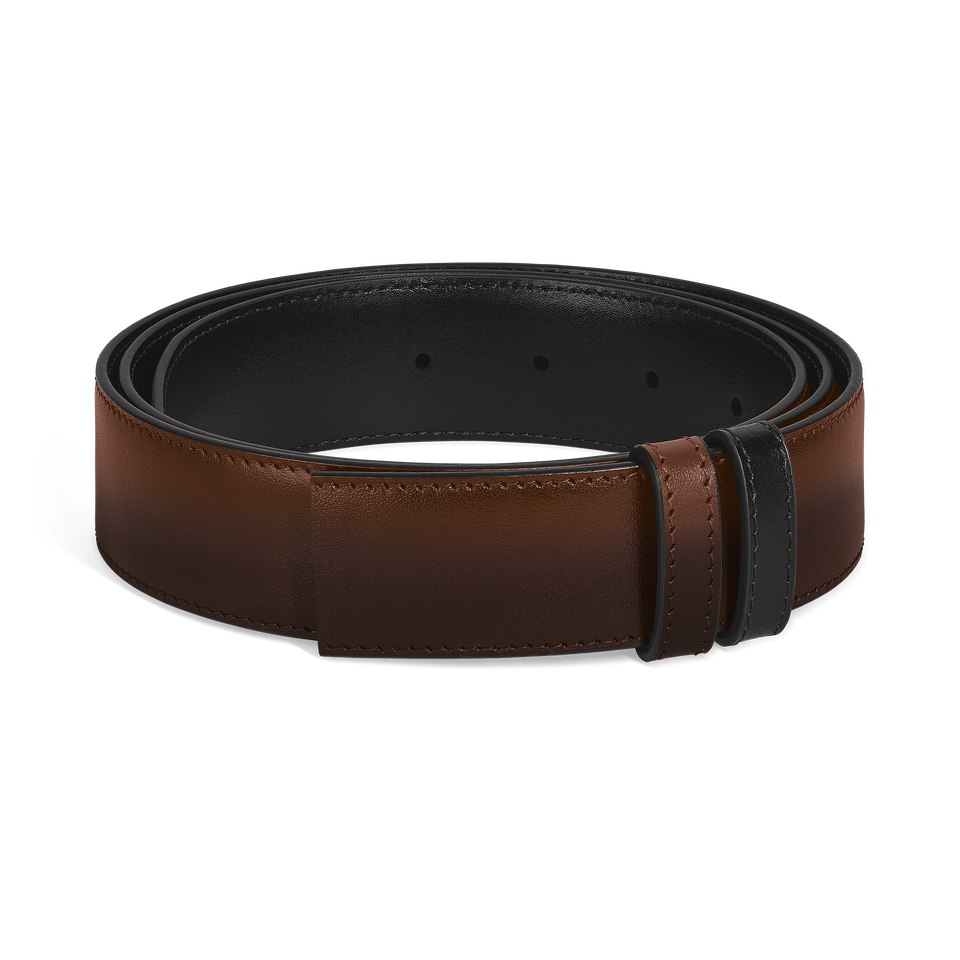 Brown Meisterst&uuml;ck/black Meisterst&uuml;ck 35mm reversible leather strap - 1