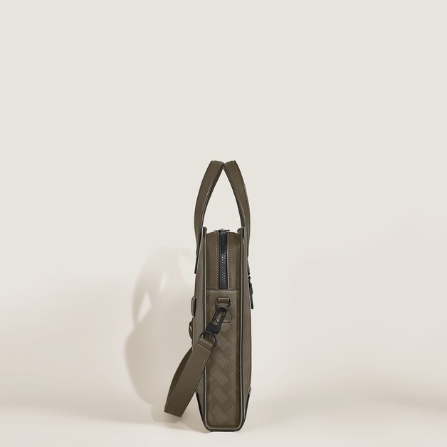 Thin Briefcase in Extreme Leather - 5