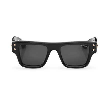 Rectangular Sunglasses with Black Acetate Frame