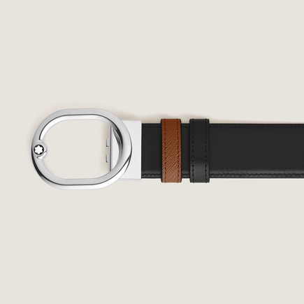 L'Ovale 35&nbsp;mm Reversible Belt in Sartorial Leather