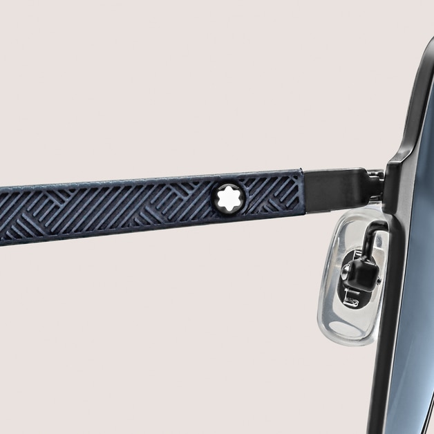 Lunettes de Soleil Carrées avec Monture en Métal Noir - 4