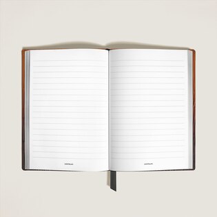 Mittelgro&szlig;es Notizbuch aus Corteccia-Leder mit Sfumato-Effekt, Linierte Seiten
