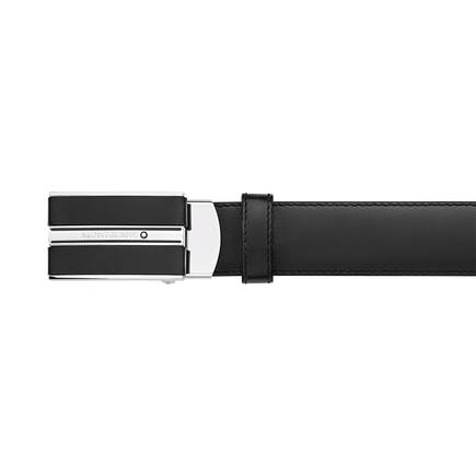 Montblanc Plate 30 mm Belt with Sliding Mechanism in Leather