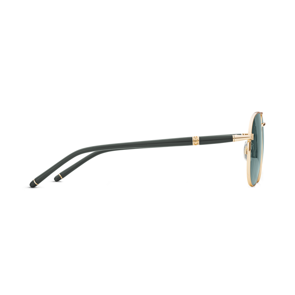 Squared Sunglasses with Gold-Coloured Metal Frame - 2