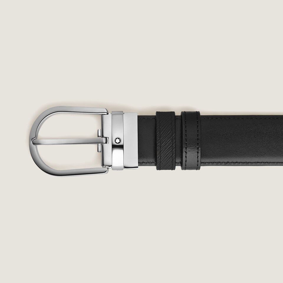 Horseshoe 35 mm Reversible Belt in Sartorial Leather - 3
