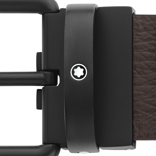 Rectangular 35 mm Reversible Belt in Sartorial Leather - 3