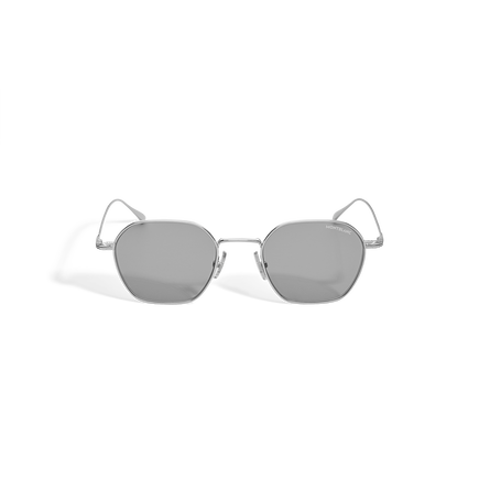 Round Sunglasses with Silver-Coloured Metal Frame