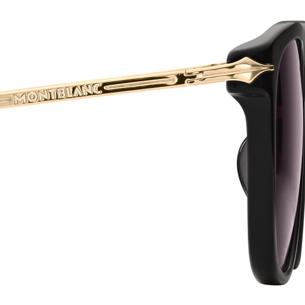 Round Sunglasses with Black Coloured Acetate Frame - 6
