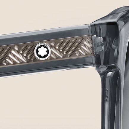 Squared Sunglasses with Grey Coloured Acetate Frame 