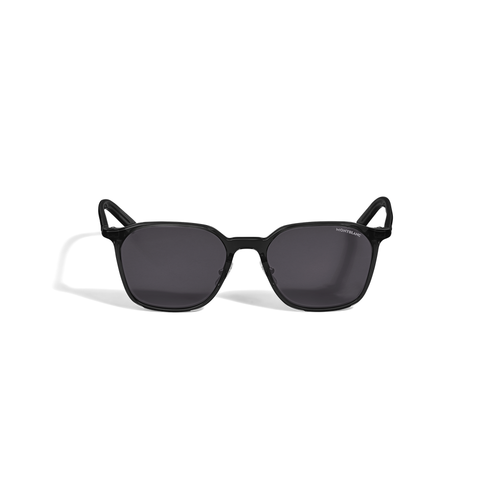 Ovale Sonnenbrille mit schwarzem Acetatrahmen - 1
