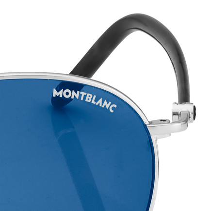 Lunettes de Soleil Rondes avec Monture en Métal Couleur Ruthénium