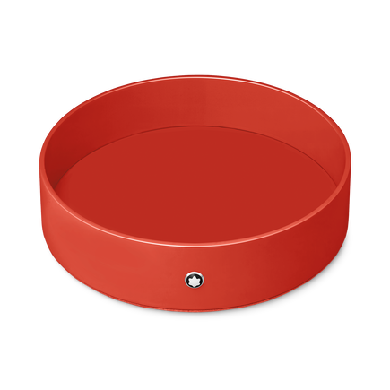 Large Round Desk Tray in Lacquered Wood