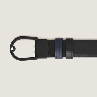 Horseshoe Light Buckle Midnight Blue/Black 30&nbsp;mm Reversible Leather Belt