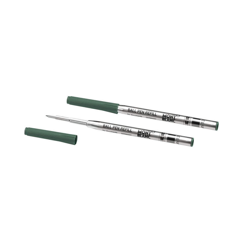 2 Ballpoint Refills, Irish Green - Medium - 2
